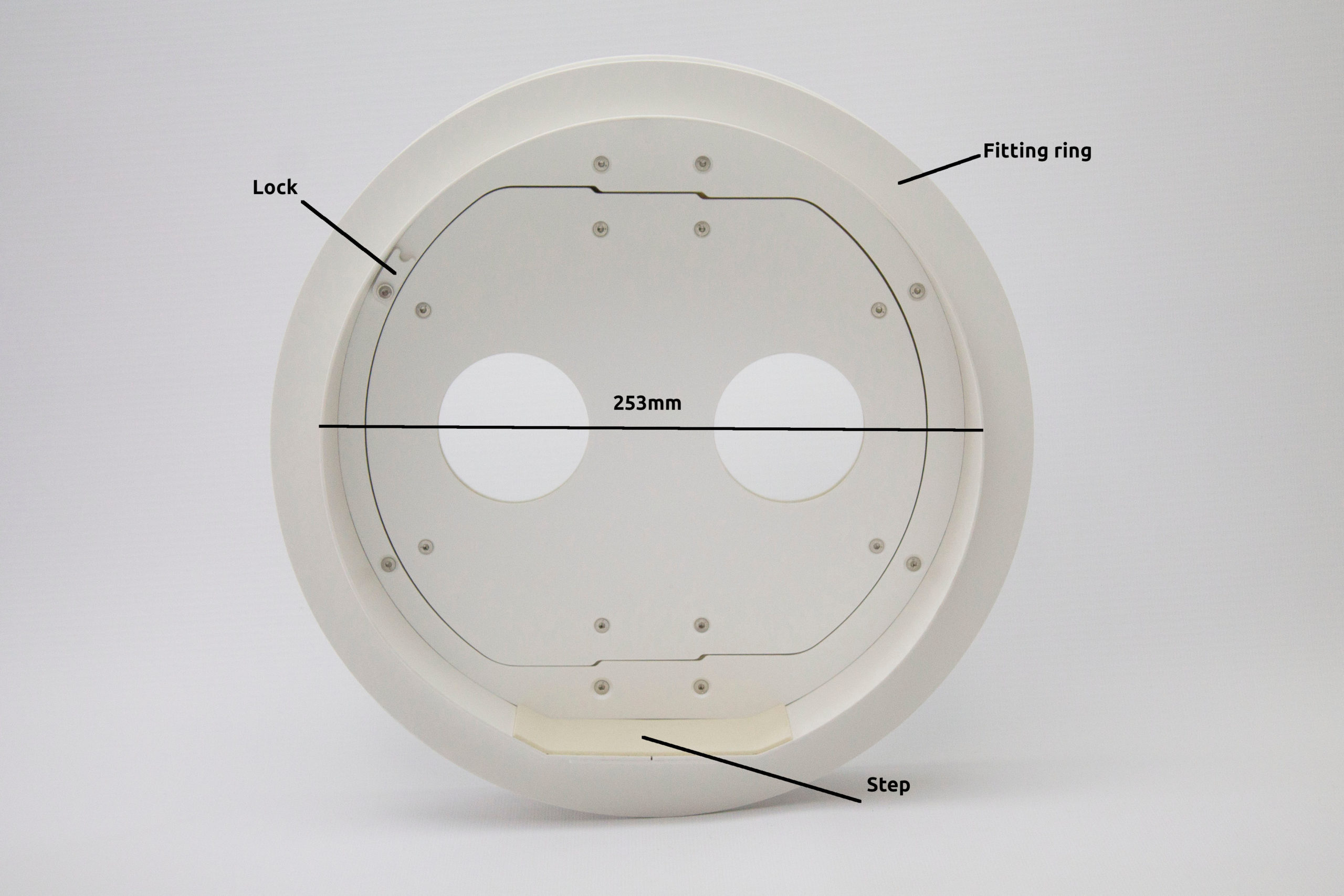 Petflap rear with measurements