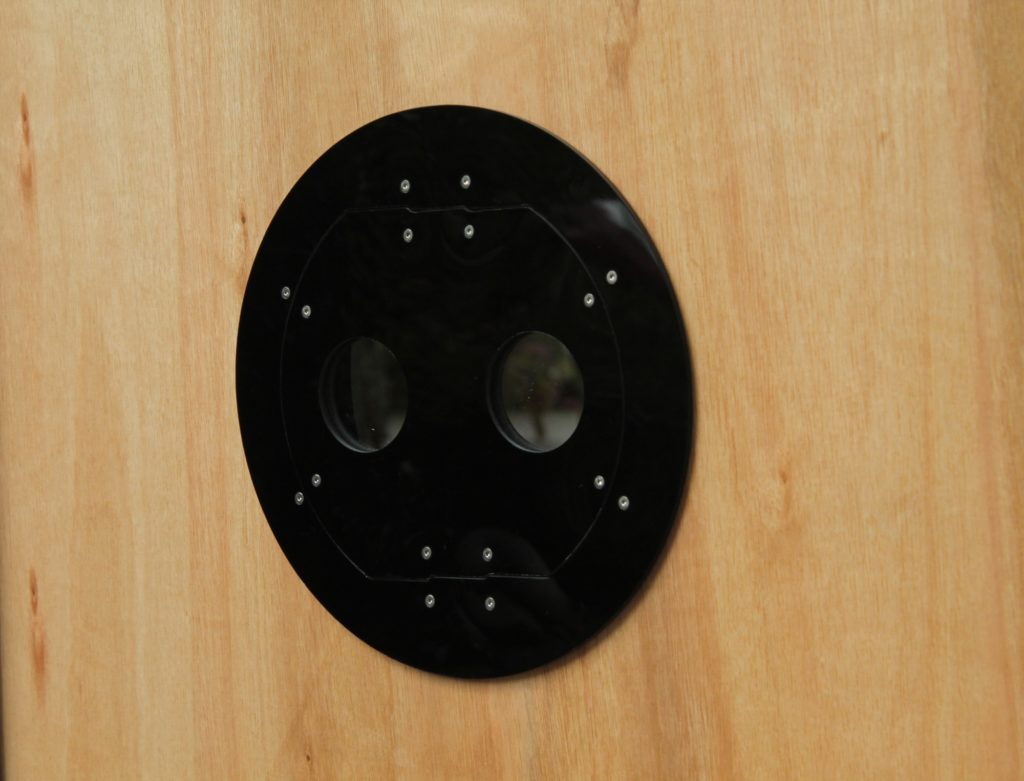 Petflap mounted in a wooden door